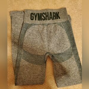 Gymshark Flex high-waisted green and white leggings. Size small